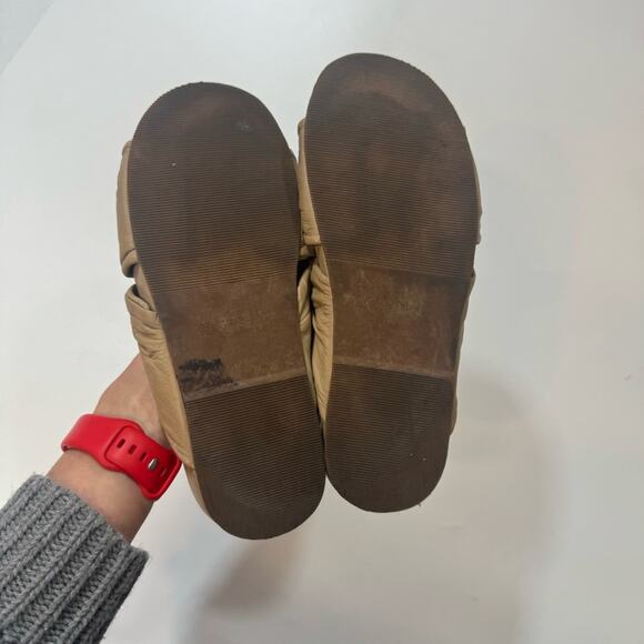 KAANAS Natural Nude Leather Knotted
Slide Sandals Size 7 - Picture 5 of 7